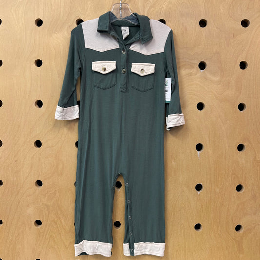 Green Bamboo Polo Romper