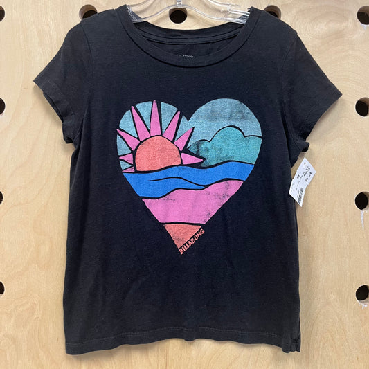 Dark Grey Heart Sunset Tee