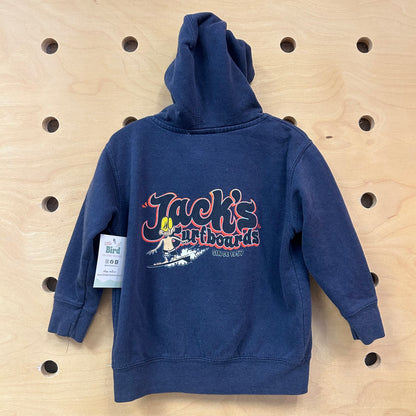 Blue Surfer Logo Zip Hoodie
