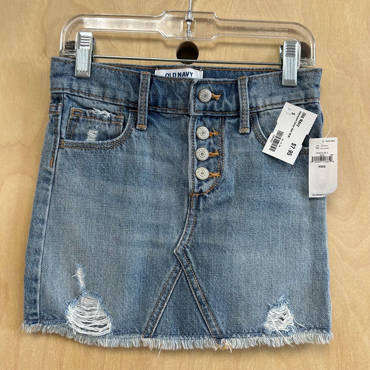 Distressed Denim Skirt NEW!
