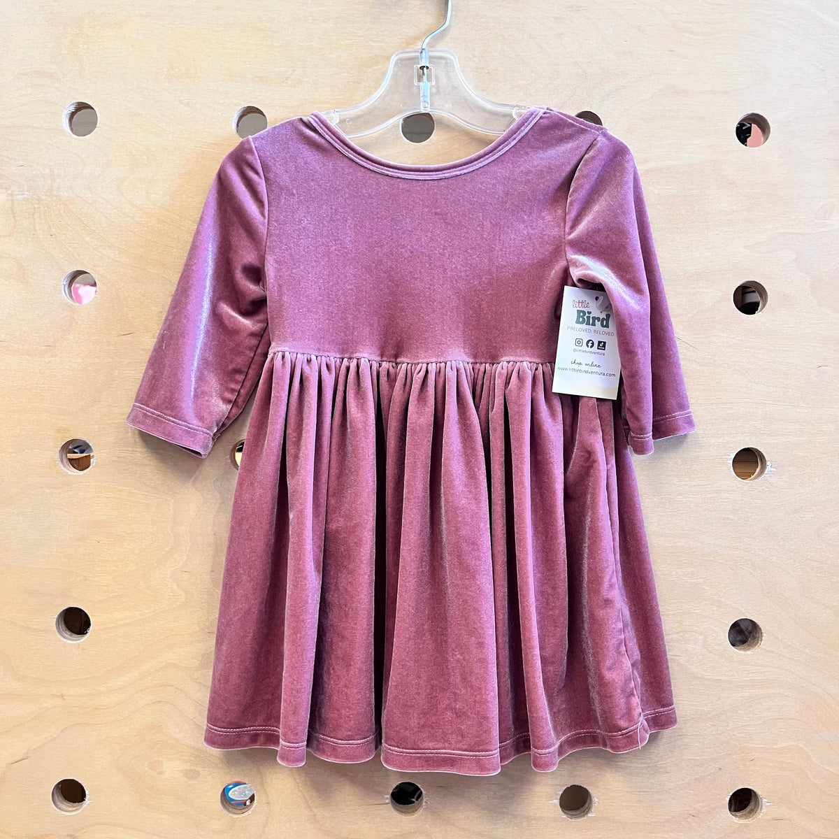 Dusty Pink Velour Dress