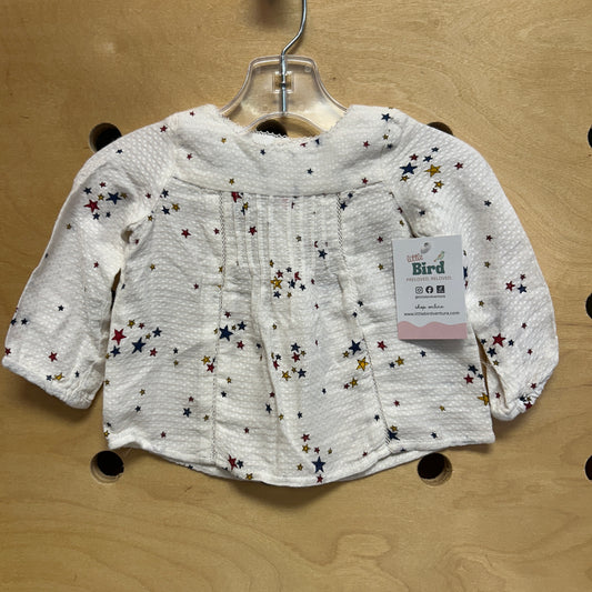 White Stars Long Sleeve Top