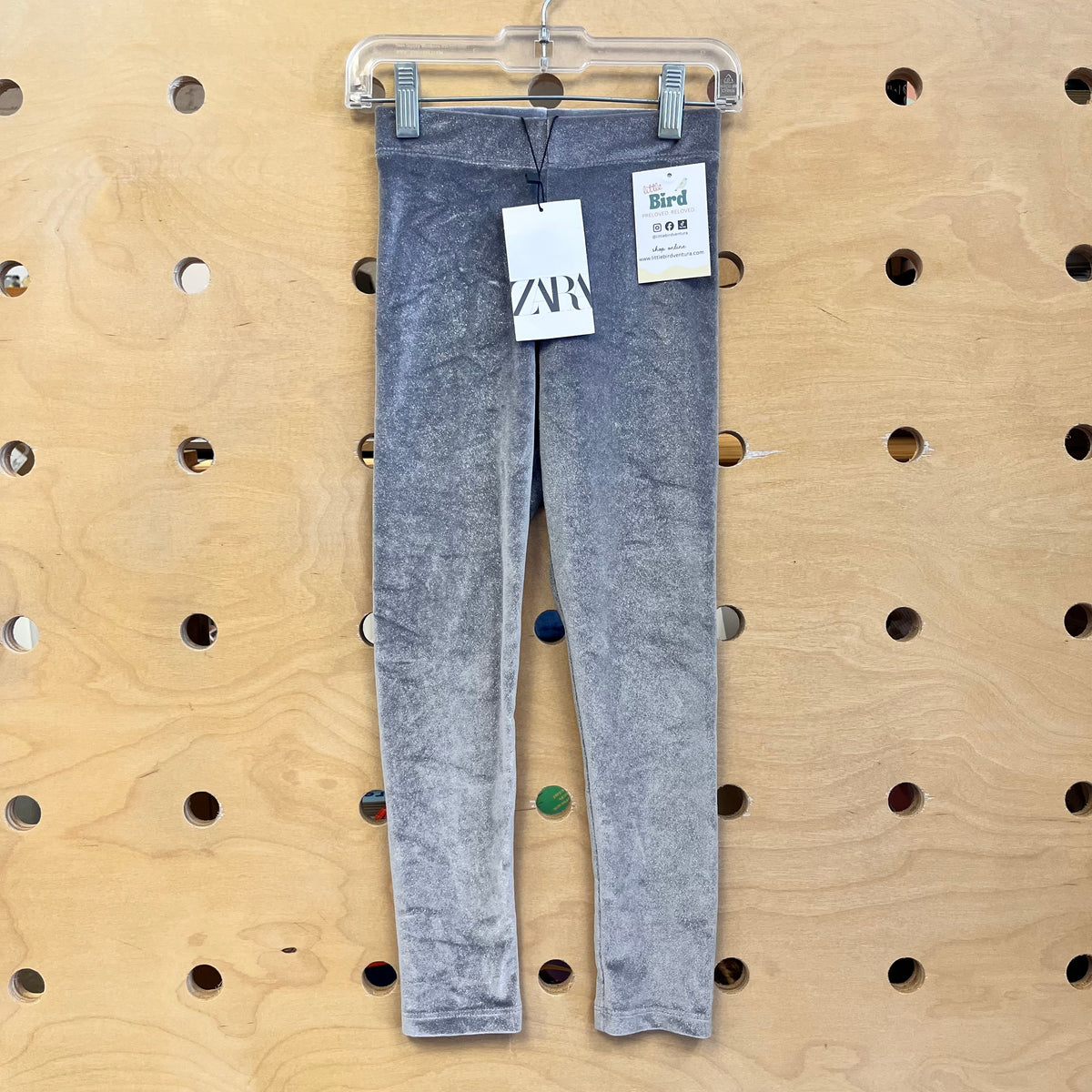 Grey Sparkle Velour Leggings NEW!