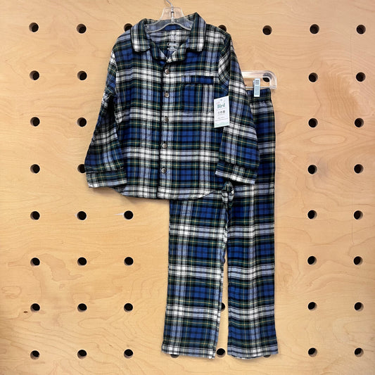 Blue/Green Plaid Soft Pajamas