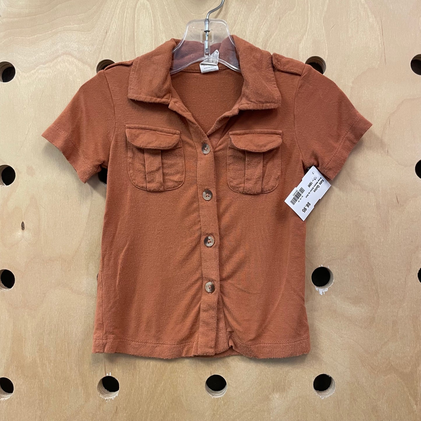 Brown Bamboo Button Up Shirt