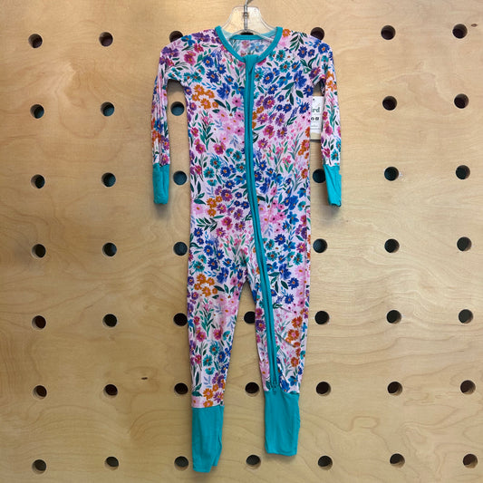 Pink Floral Bamboo Zippy