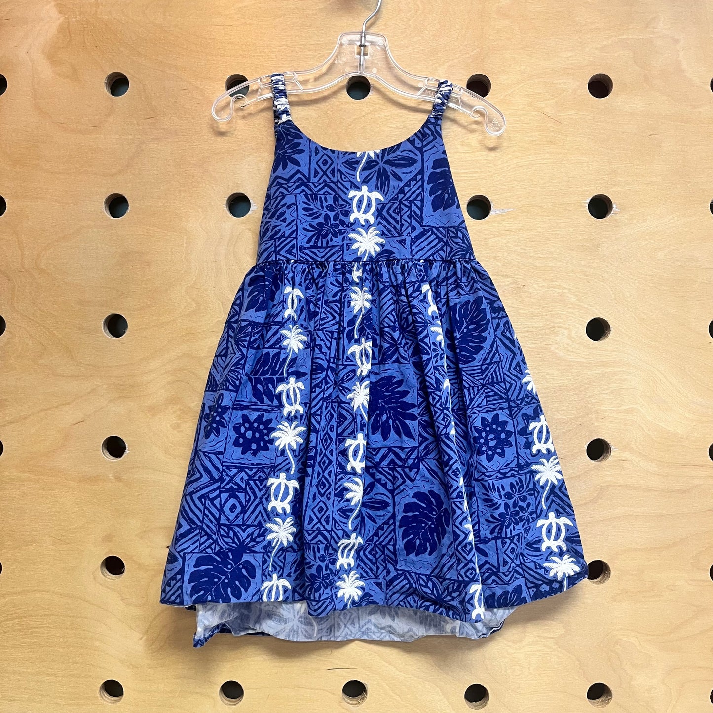 Blue Turtles/Palms Dress