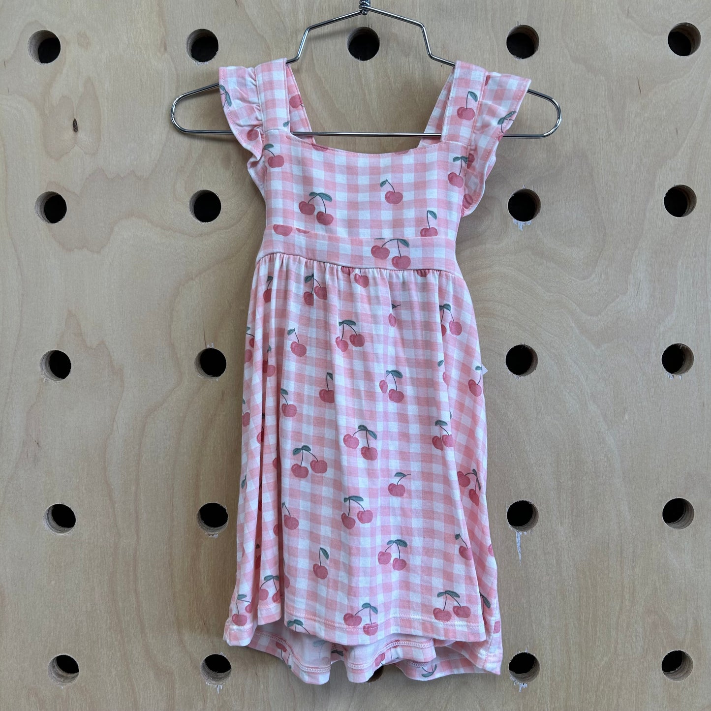 Pink Gingham Cherries Dress W/ Bloomers NEW!