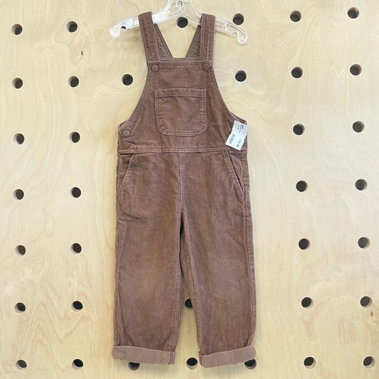 Brown Cord Overalls