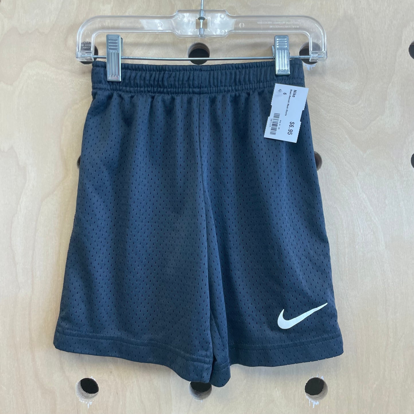 Black Swoosh Mesh Shorts