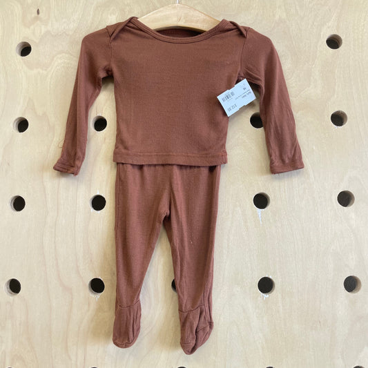 Brown Bamboo Footies Outfit