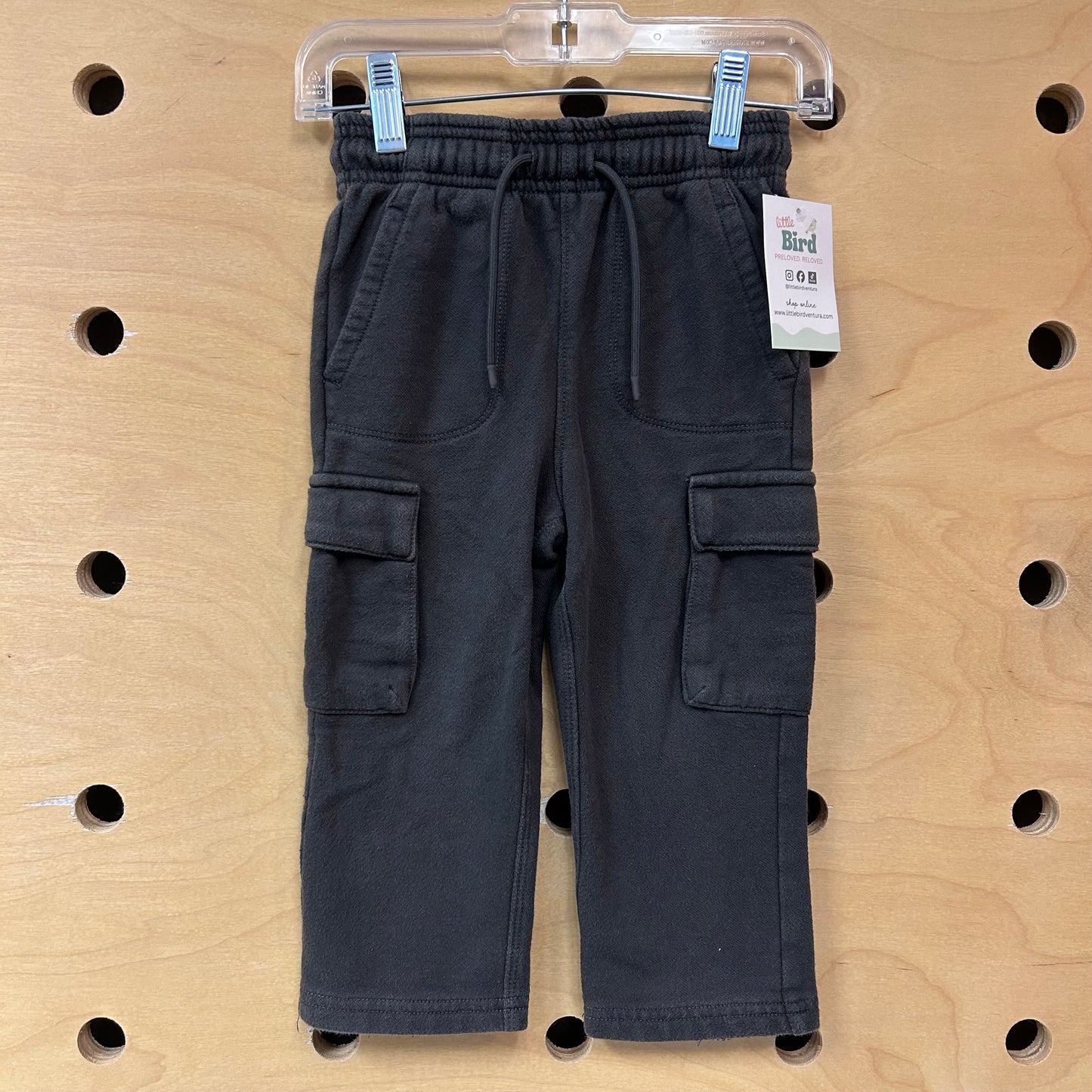 Grey Drawstring Pocket Soft Pants