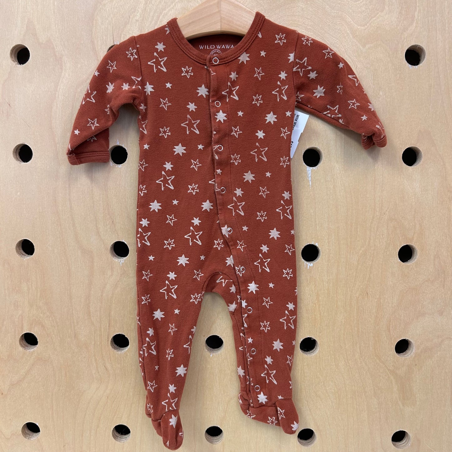 Organic Brown Stars Snap Footies