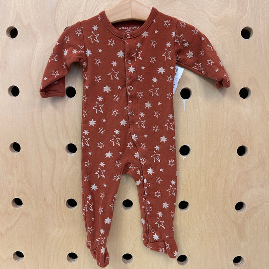 Organic Brown Stars Snap Footies