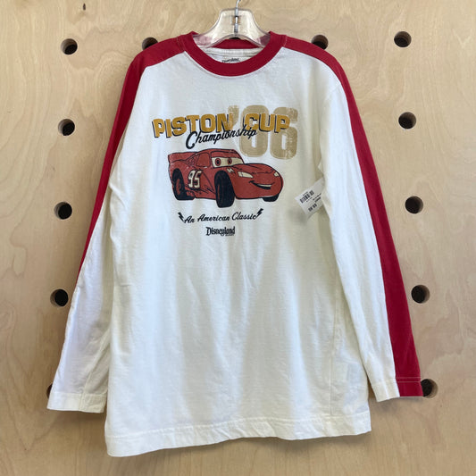 Cream + Red Piston Cup LS Tee