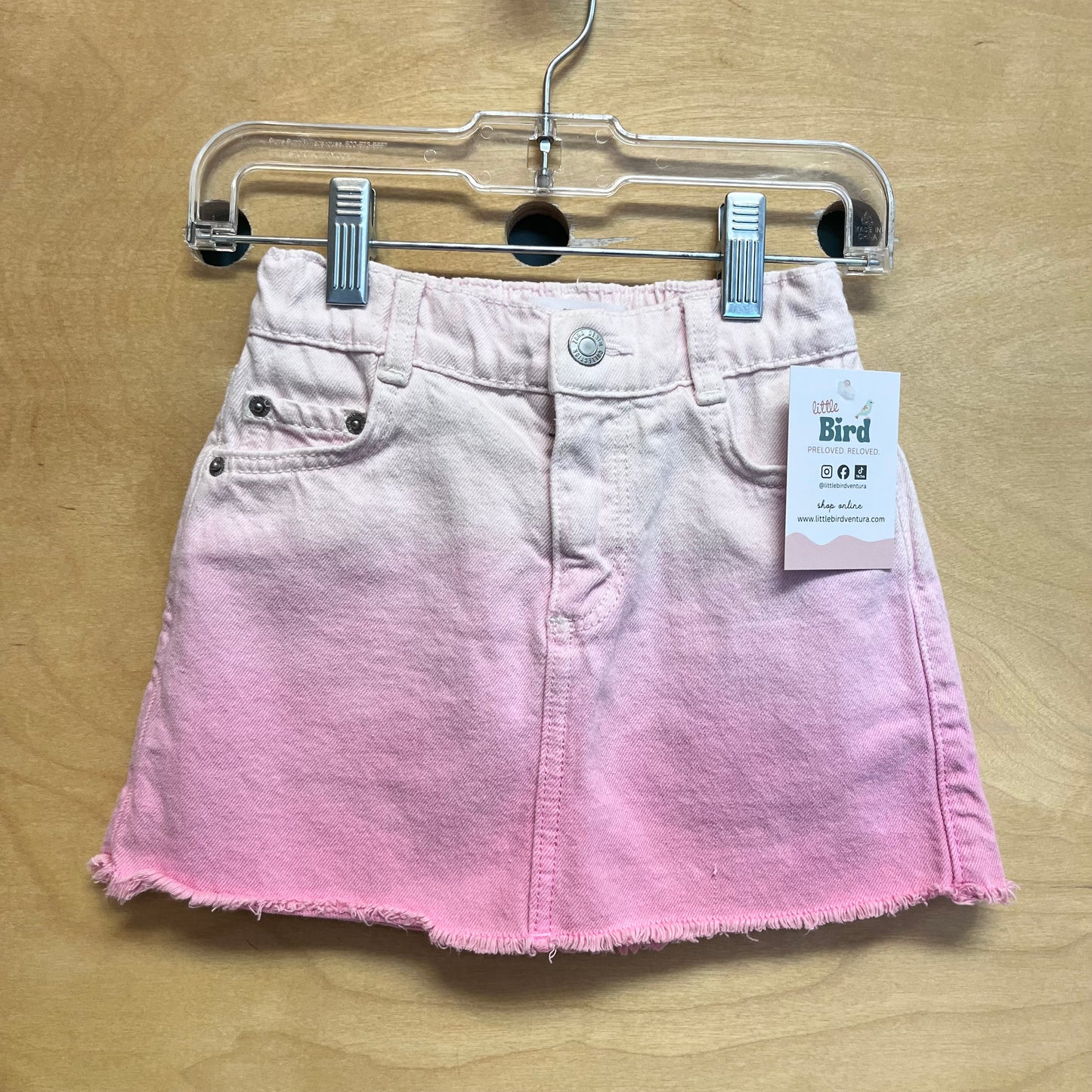Pink Ombre Denim Skirt