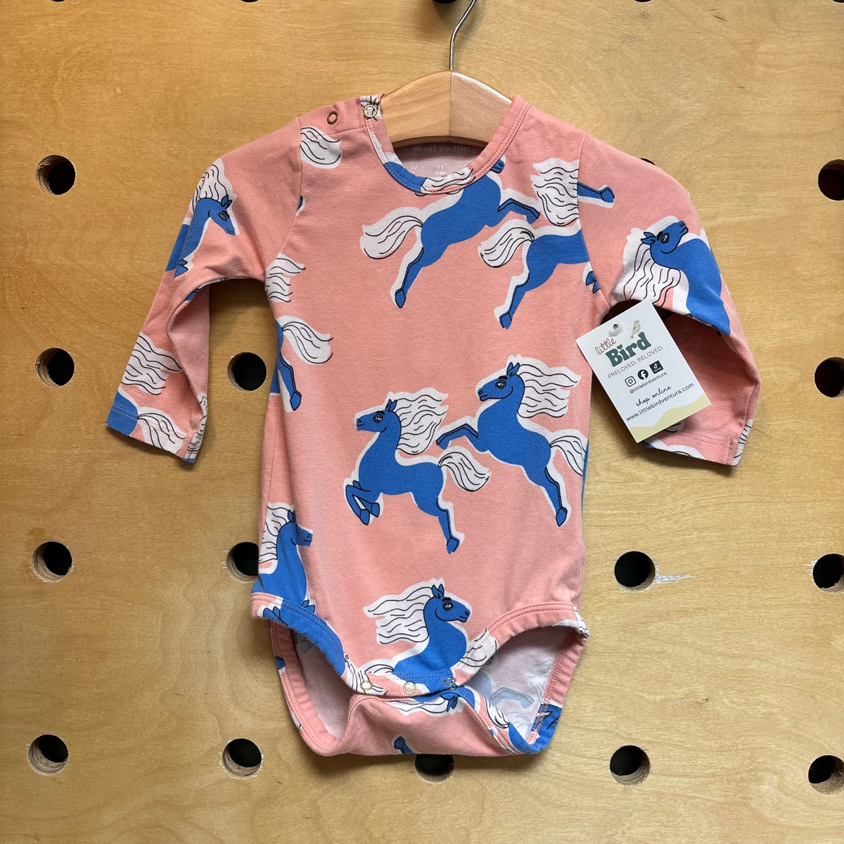 Pink/Blue Horses Bodysuit