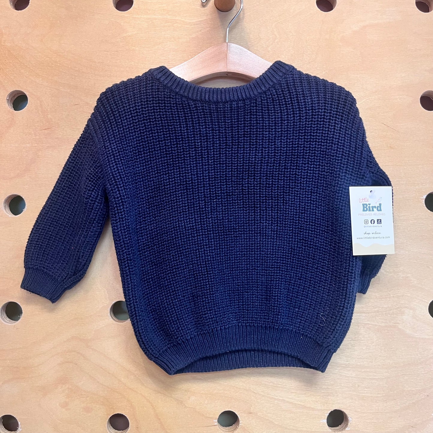 Organic Cotton Navy Sweater