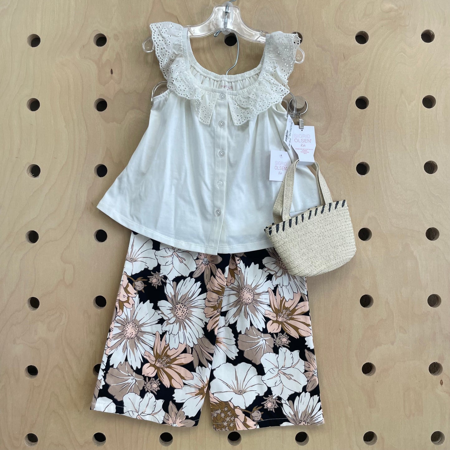 Cream & Black Floral 3pc. Outfit NEW!