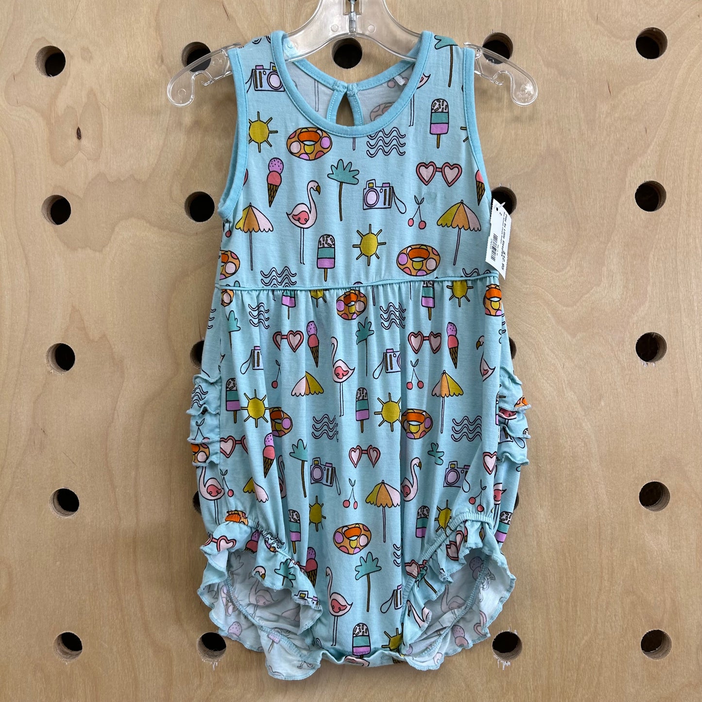 Blue Summer Emojis Romper