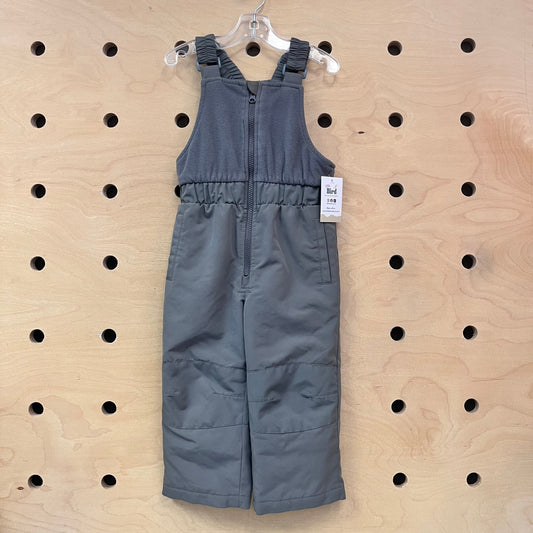 Grey 1/2 Fleece Snow Bib