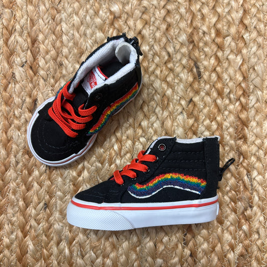 Rainbow & Black Sk8 Zip Sneakers