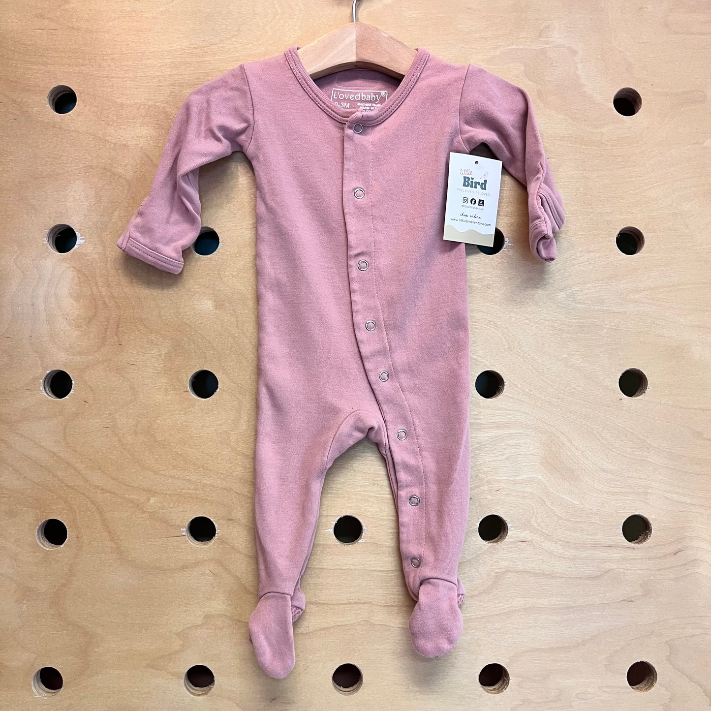 Organic Blush Snap Footies
