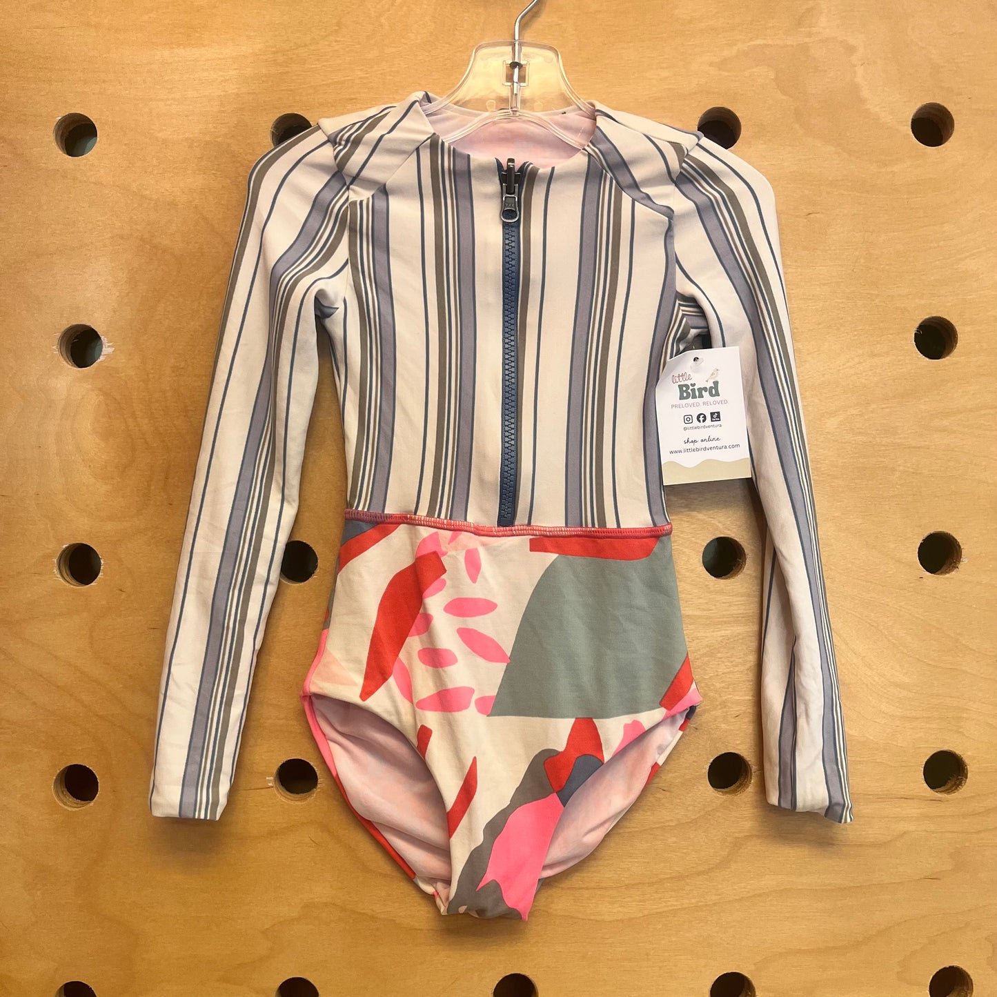 Mixed Print Reversible Zip Swimsuit