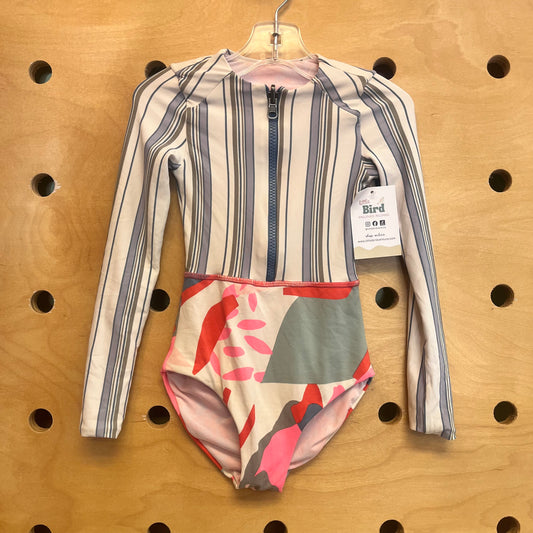 Mixed Print Reversible Zip Swimsuit