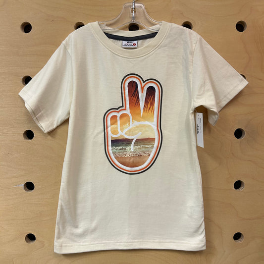 Cream Peace Graphic Tee