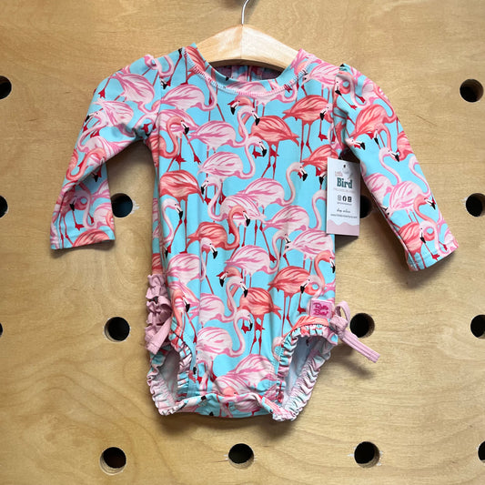 Blue/Pink Flamingos Swimsuit