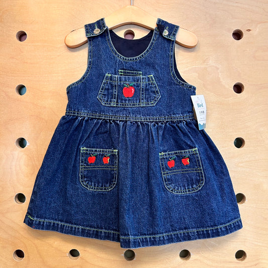 Little Boy Lanper Denim Apples Dress