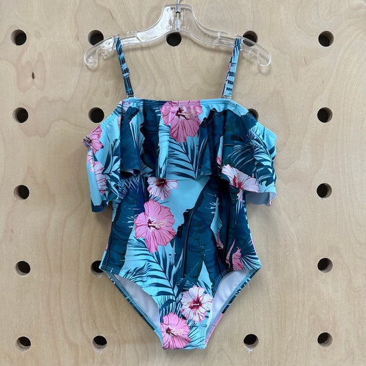 Blue Tropical Swimsuit