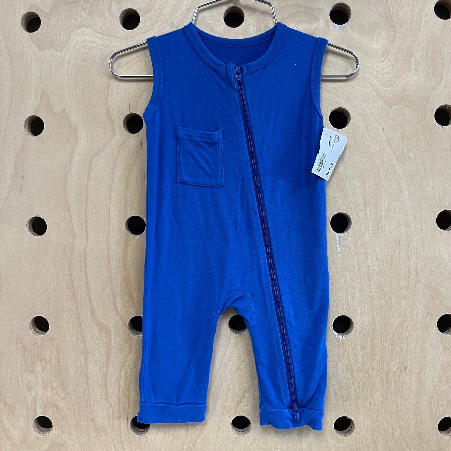 Blue Sleeveless Zippy