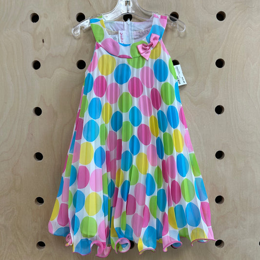 Colorful Polka Dot Chiffon Dress