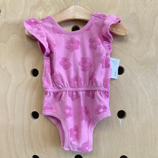 Pink Floral Romper