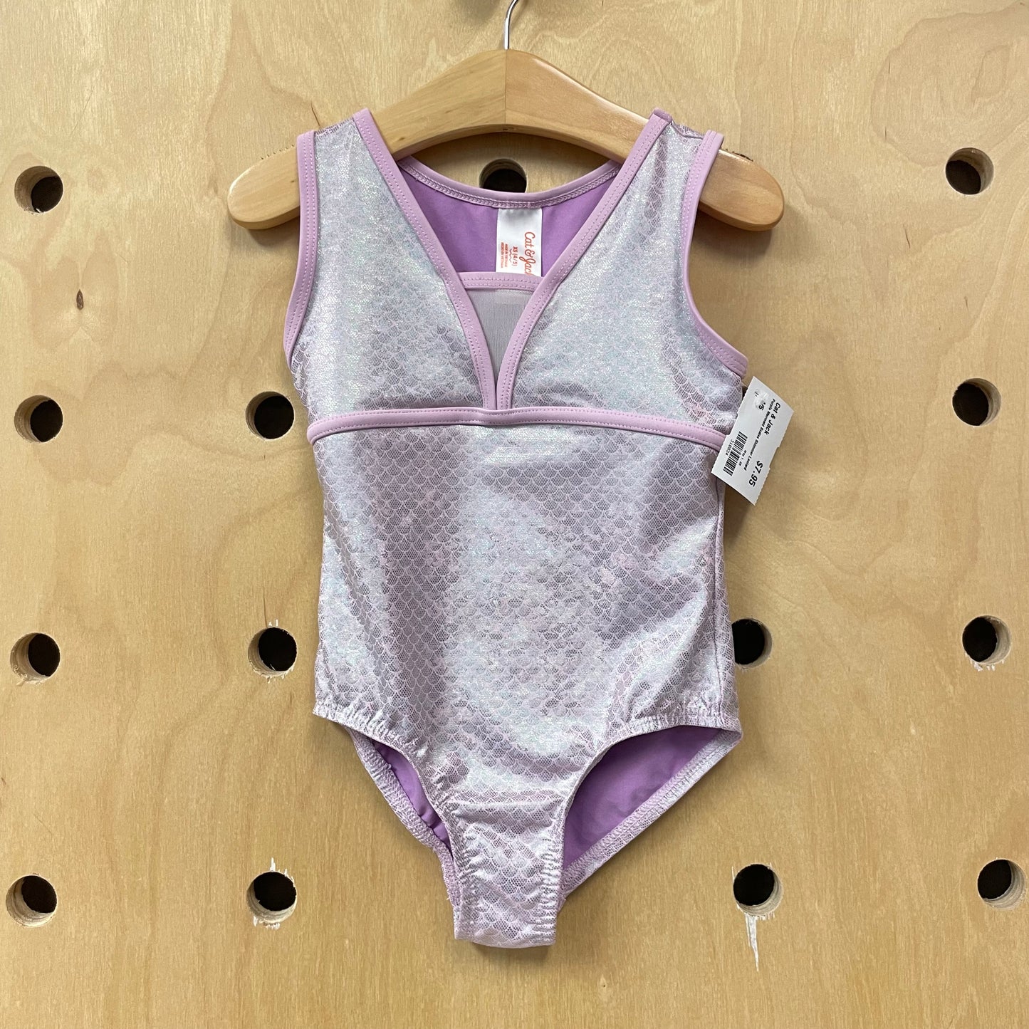 Purple Mermaid Scales Shimmer Leotard