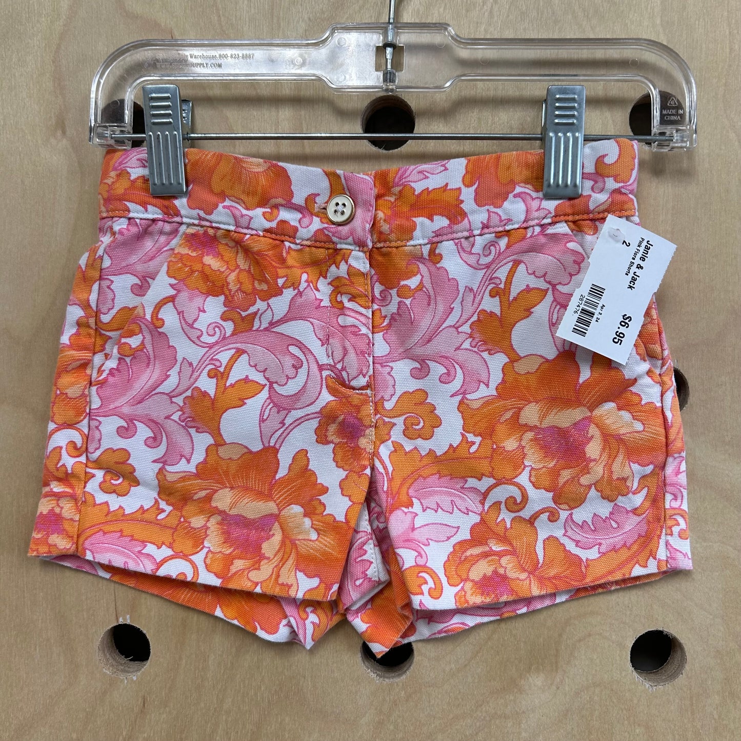 Pink Floral Shorts
