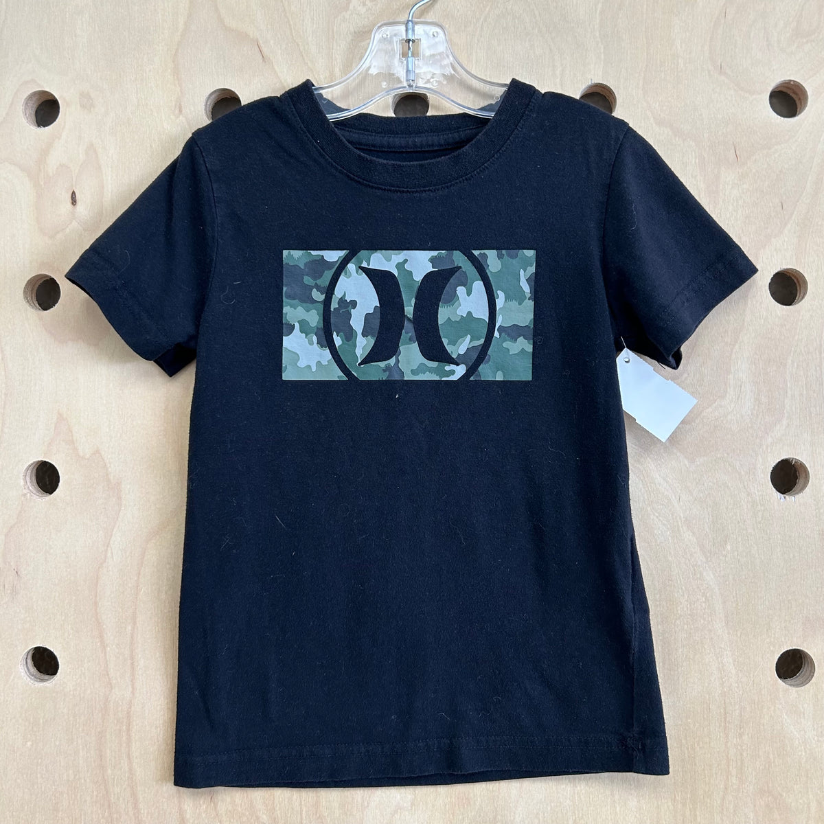 Black + Camo Logo Tee