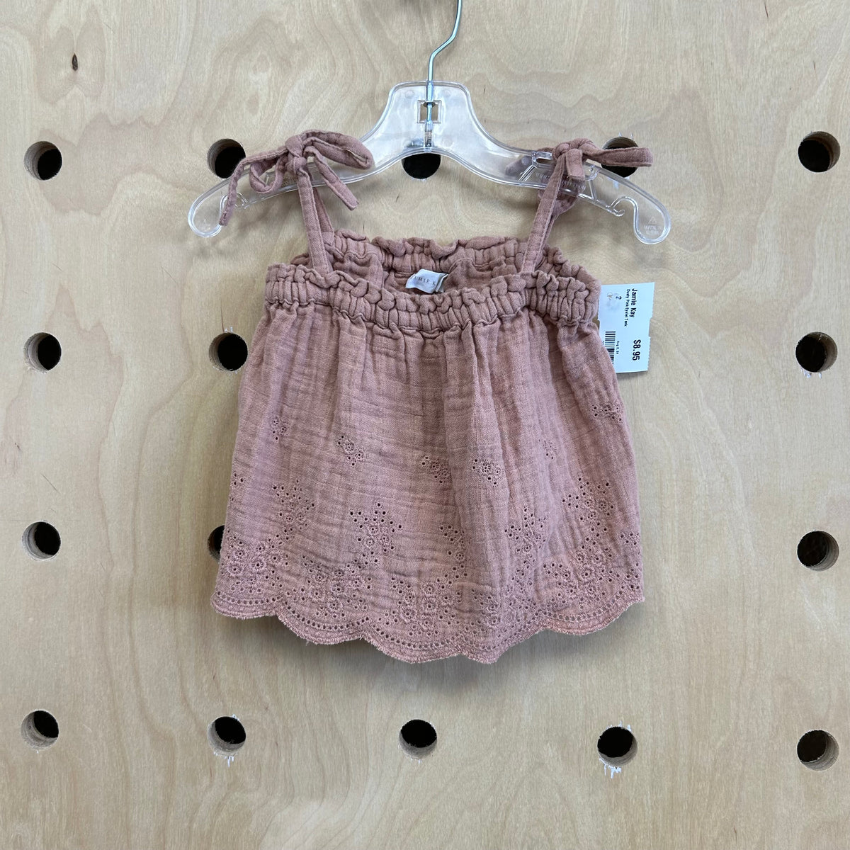 Dusty Pink Eyelet Tank