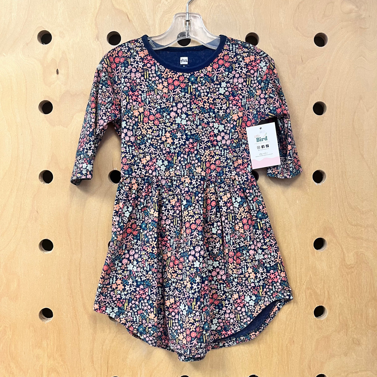 Blue Floral Cotton Dress