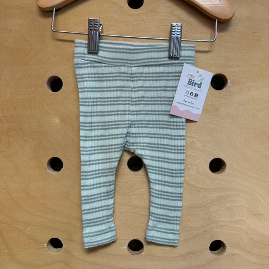 Organic Green/Teal Ribbed Leggings