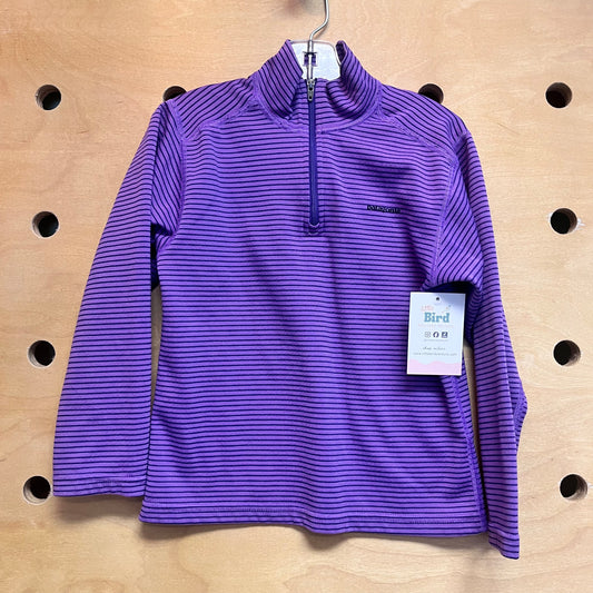Purple Striped 1/4 Zip Capiline Baselayer
