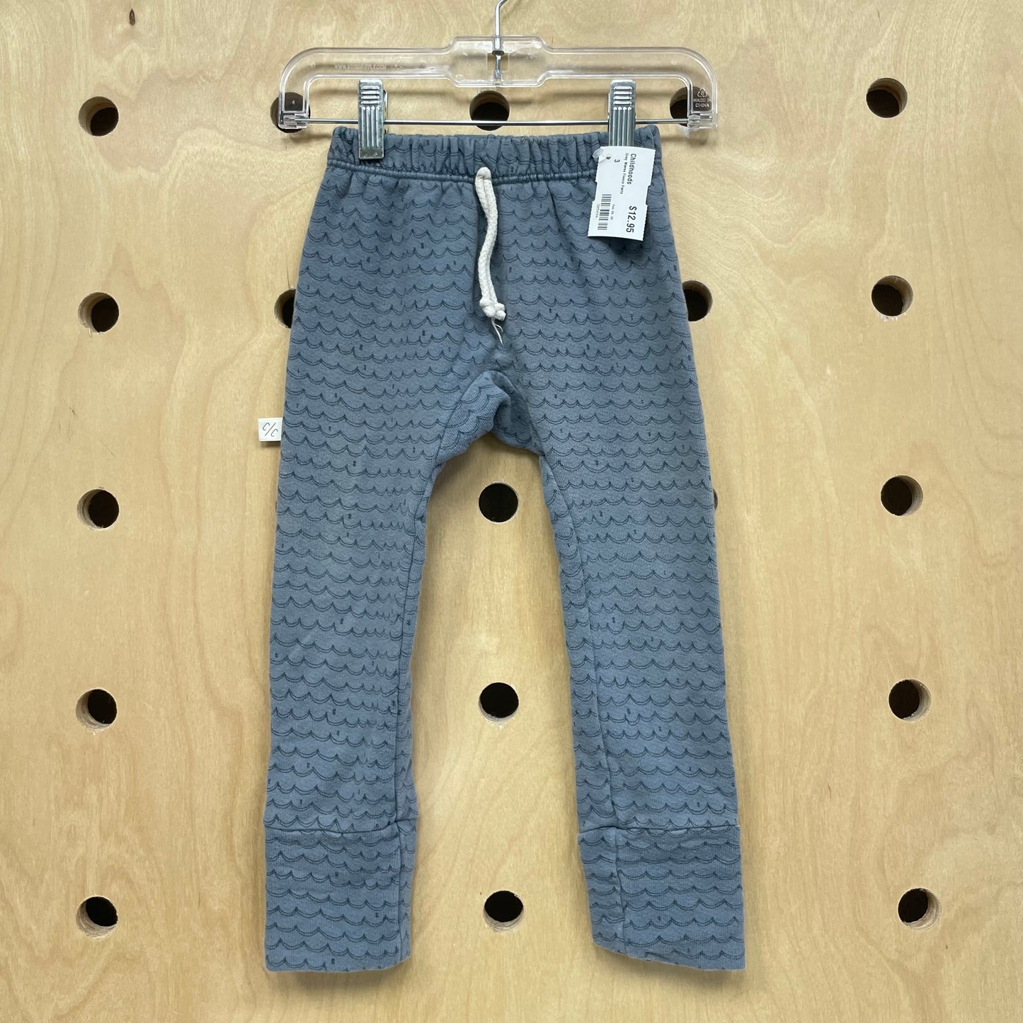 Grey Waves Fleece Pants