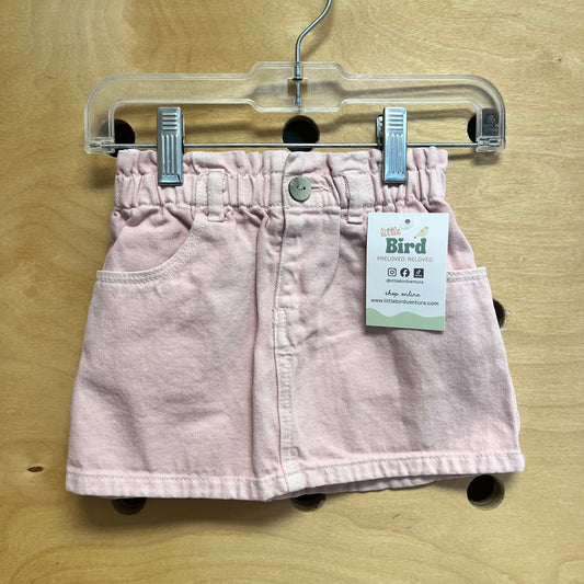 Pink Denim Skirt