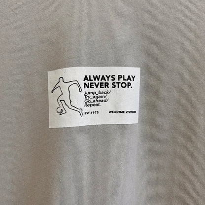 Grey + Black Always Play LS Tee