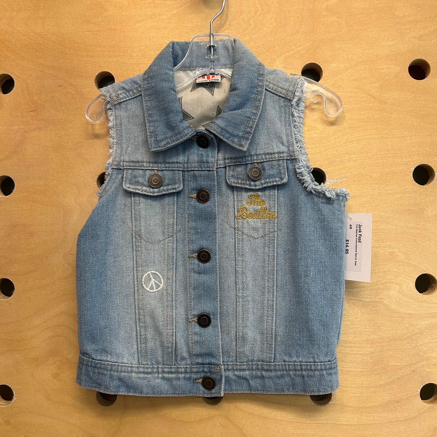 The Beatles Embroidered Denim Vest