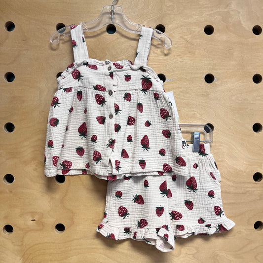 Cream Strawberries Gauzer Outfit