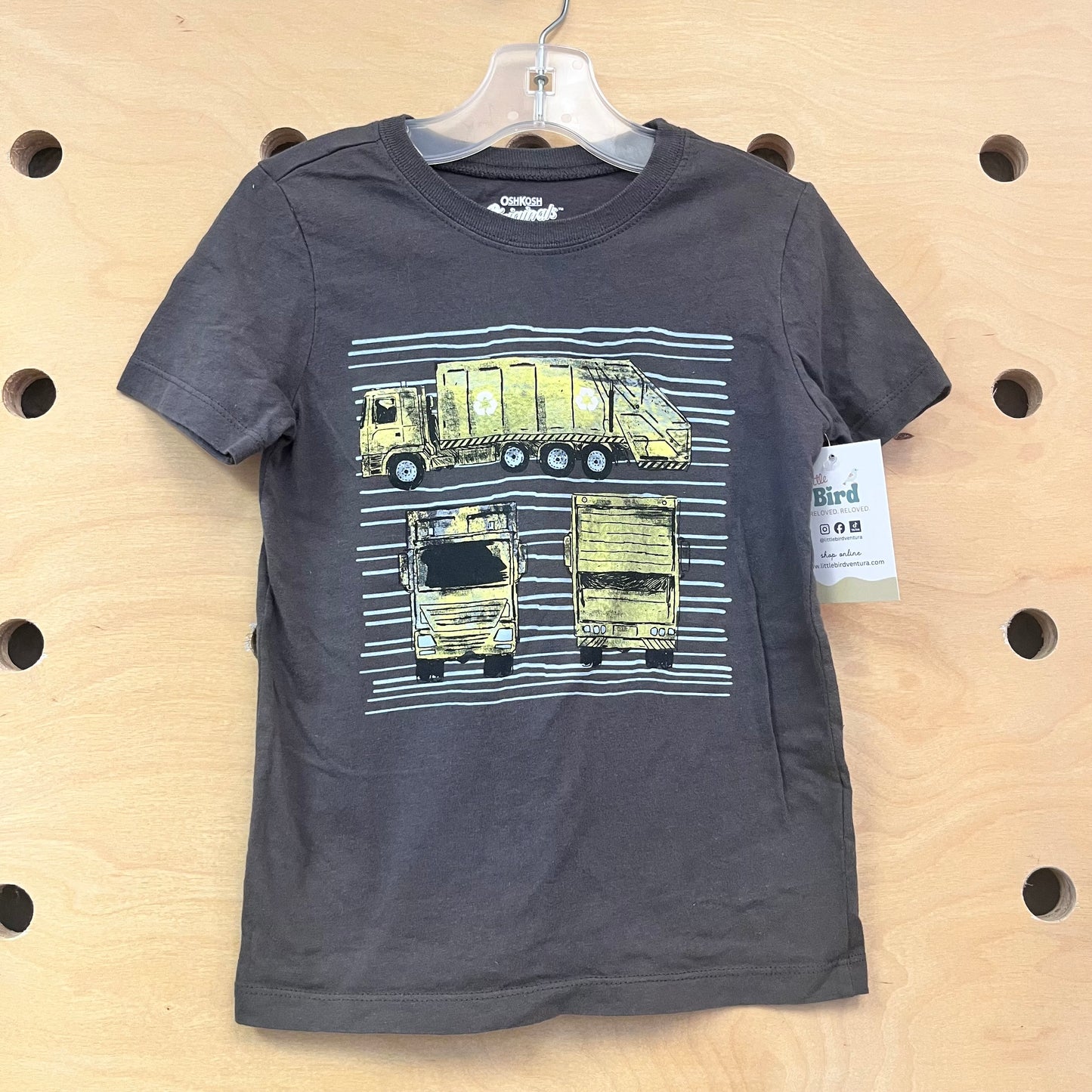 Grey Recycling Trucks Tee