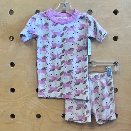 Pink/White Organic Unicorn Pajamas